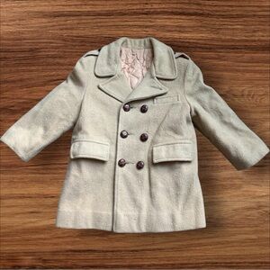 Vintage “Fieldston Clothes” Childs' Quilted Wool Double Breasted Coat Size 4